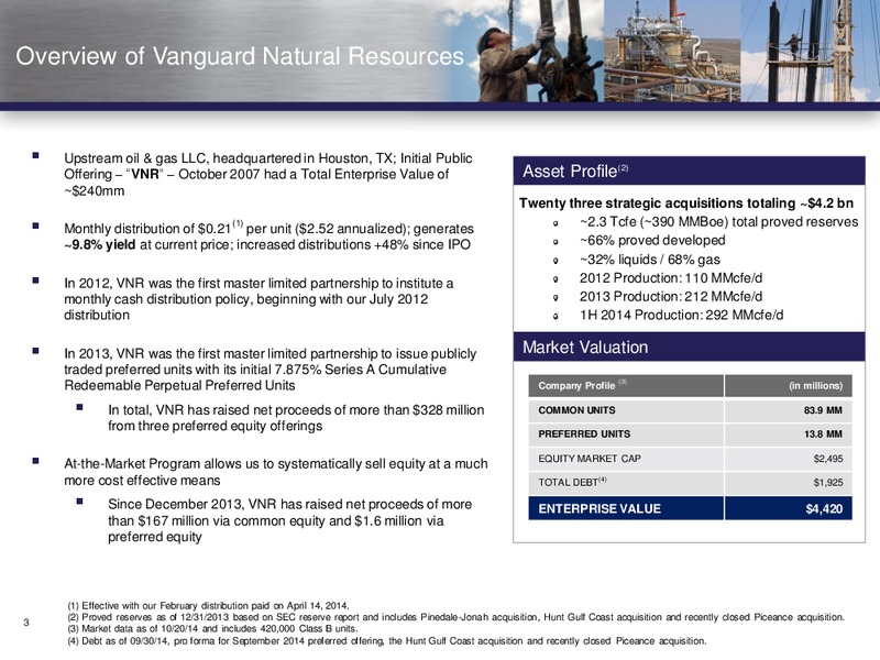 INVESTOR PRESENTATION – Vanguard Natural Resources, Llc – slide 2