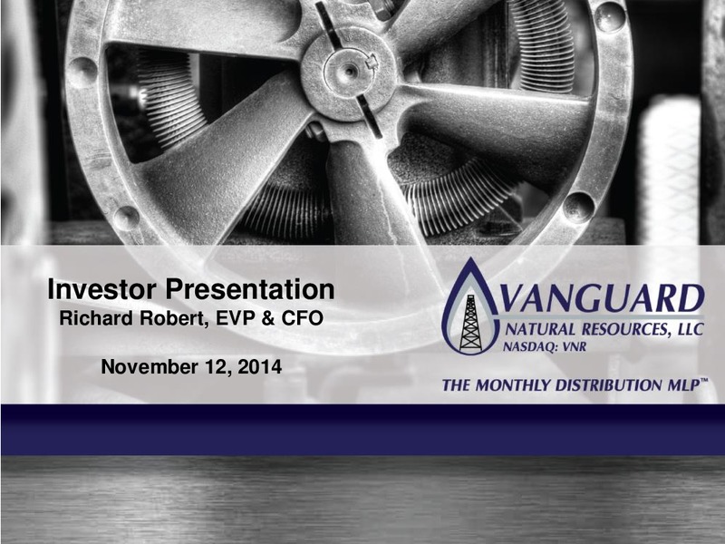 Investor Presentation – Vanguard Natural Resources, Llc – slide 1