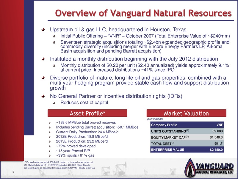 CITI HIGH YIELD CONFERENCE – Vanguard Natural Resources, Llc – slide 2