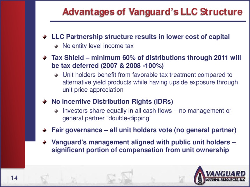 RBC CAPITAL MARKETS MLP CONFERENCE – Vanguard Natural Resources, Llc – slide 13