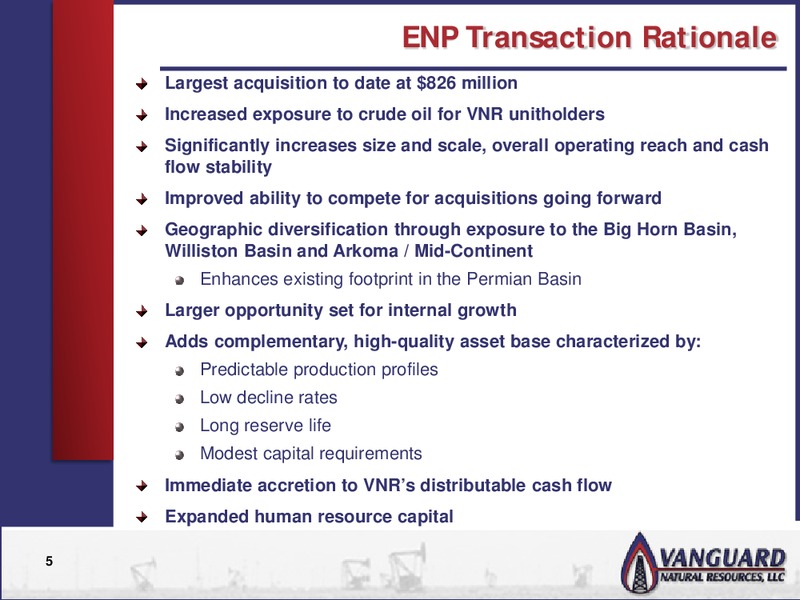 WELLS FARGO SECURITIES 10TH ANNUAL PIPELINE MLP AND ENERGY SYMPOSIUM – Vanguard Natural Resources, Llc – slide 4