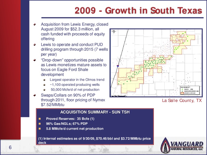 WELLS FARGO SECURITIES DECEMBER 8 2009 8TH ANNUAL PIPELINE & MLP SYMPOSIUM – Vanguard Natural Resources, Llc – slide 5