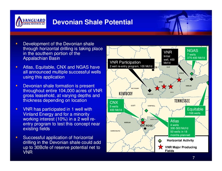 WACHOVIA PIPELINE AND ENERGY MLP SYMPOSIUM – Vanguard Natural Resources, Llc – slide 6
