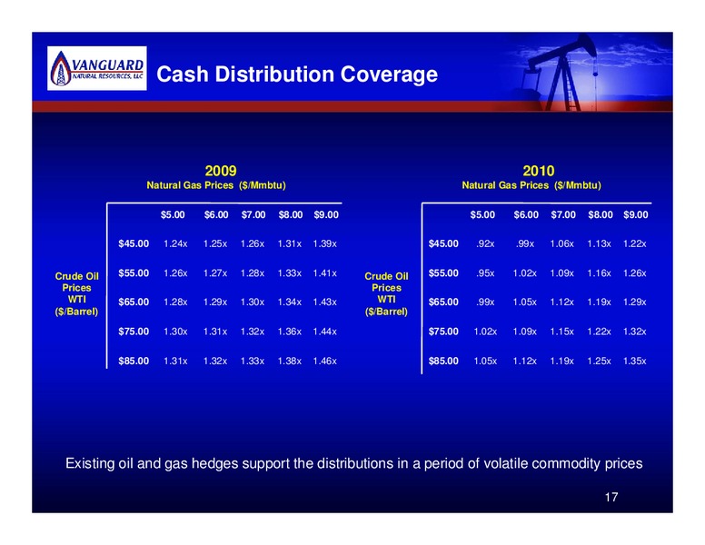 WACHOVIA PIPELINE AND ENERGY MLP SYMPOSIUM – Vanguard Natural Resources, Llc – slide 16