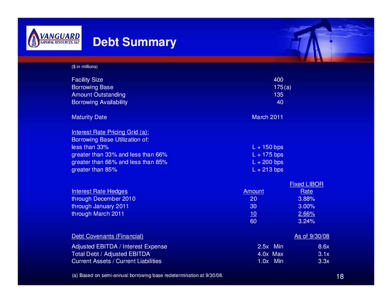WACHOVIA PIPELINE AND ENERGY MLP SYMPOSIUM – Vanguard Natural Resources, Llc – slide 17