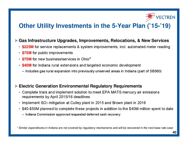 Investor Day – Vectren – slide 39