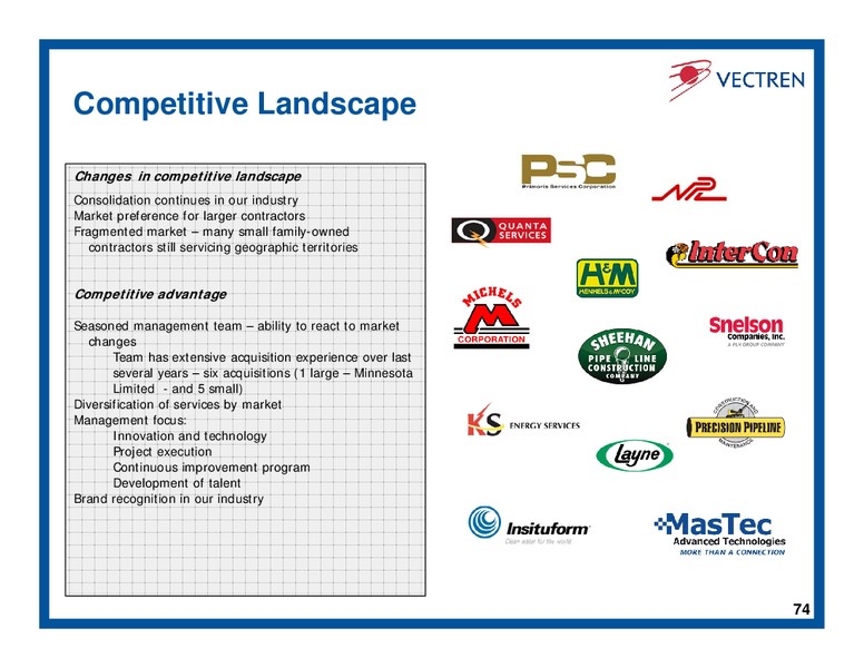 Investor Day – Vectren – slide 73