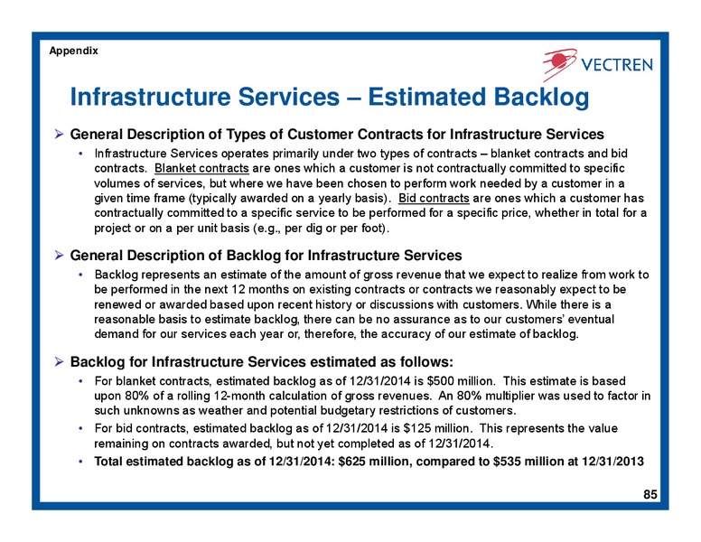 Investor Day – Vectren – slide 84