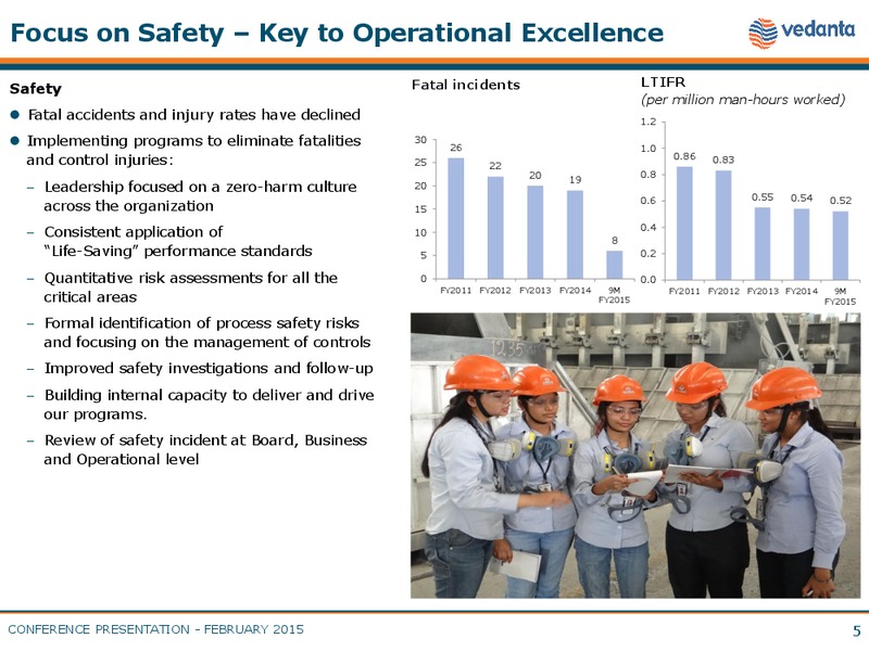 BMO Global Metals & Mining Conference JP Morgan Global Emerging Markets Corporate Conference – Vedanta Resources – slide 4