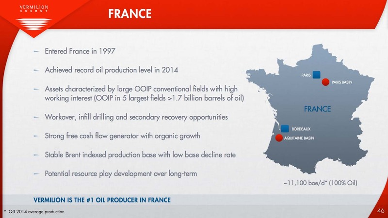 INVESTOR PRESENTATION – Vermilion Energy Inc. – slide 46