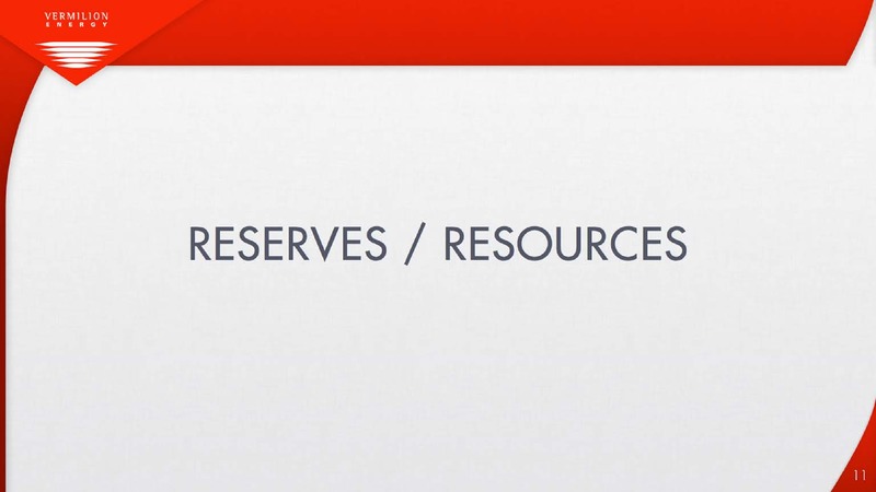 INVESTO PRESENTATION – Vermilion Energy Inc. – slide 11