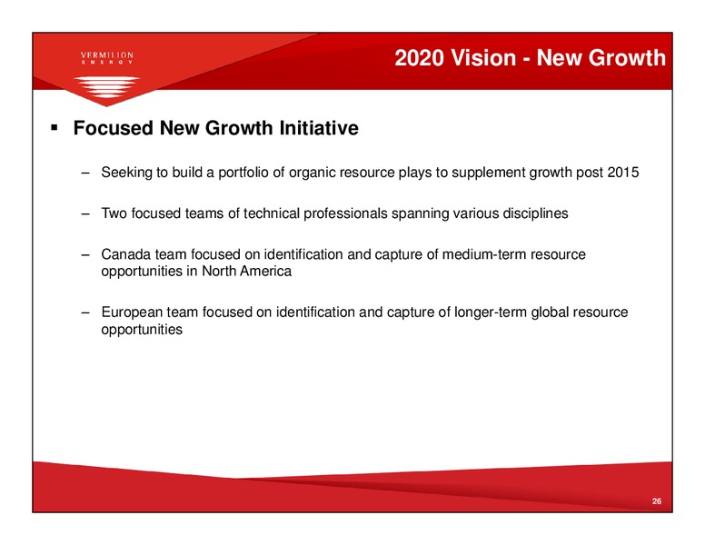 FIRSTENERGY SOCIETE GENERALE EAST COAST ENERGY CONFERENCE – Vermilion Energy Inc. – slide 25