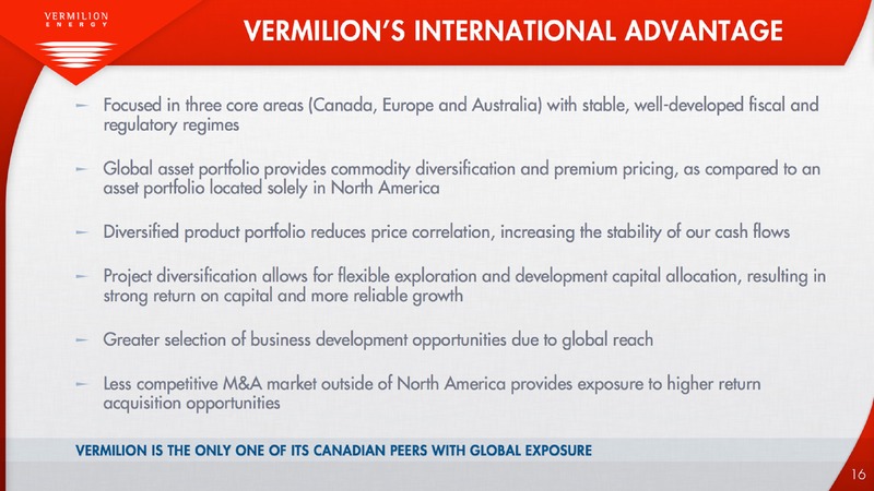 FIRSTENERGY SOCIETE GENERALE EAST COAST ENERGY CONFERENCE – Vermilion Energy Inc. – slide 17