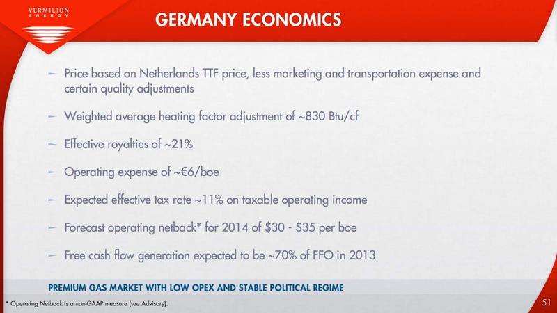 Investor Presentation – Vermilion Energy Inc. – slide 52
