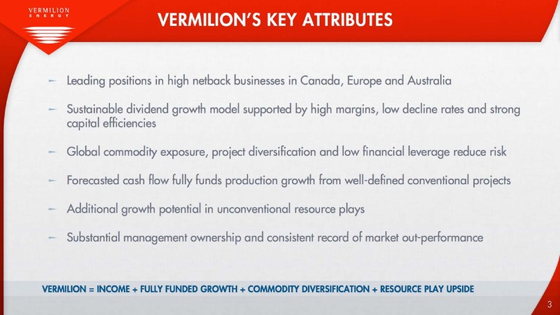 Investor Presentation – Vermilion Energy Inc. – slide 4