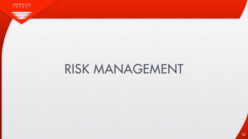 Investor Presentation – Vermilion Energy Inc. – slide 16