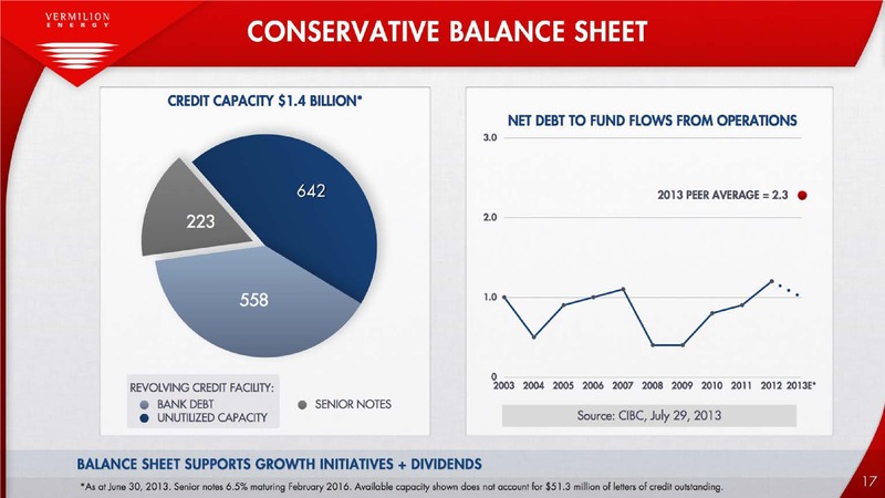 ENERCOM OIL AND GAS CONFERENCE – Vermilion Energy Inc. – slide 17