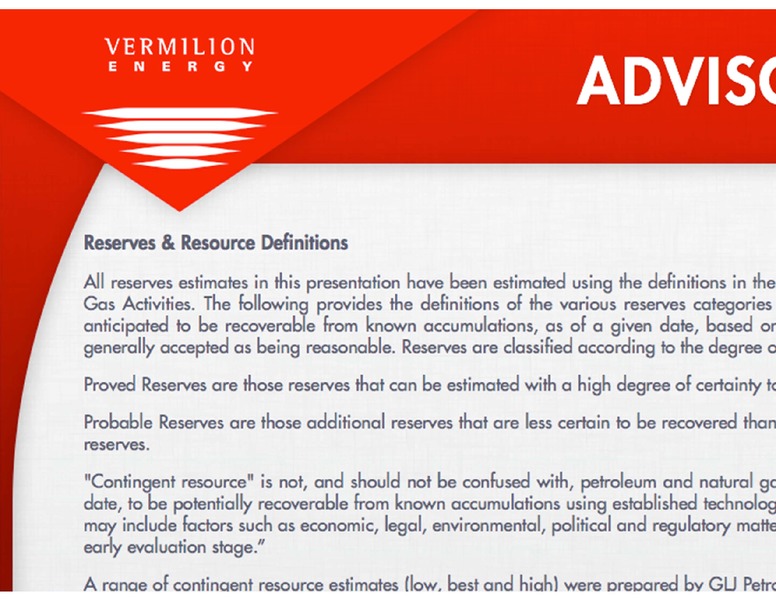 BARCLAYS CEO ENERGY POWER CONFERENCE – Vermilion Energy Inc. – slide 3
