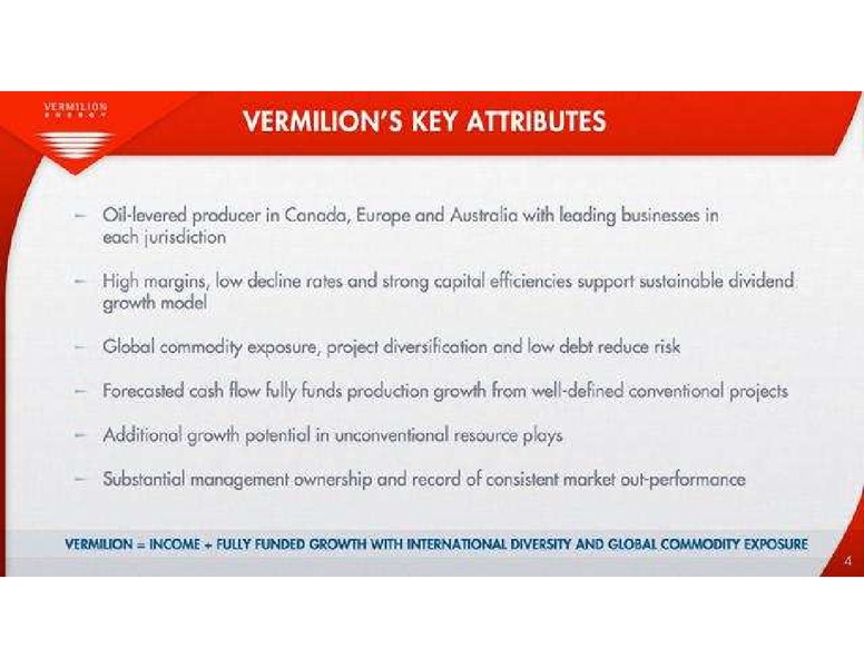 PETERS AND CO LIMITED 2013 ENERGY CONFERENCE – Vermilion Energy Inc. – slide 4
