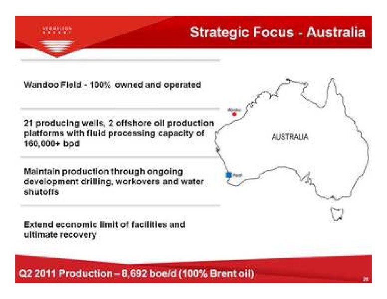 PETERS & CO LIMITED 2011 NORTH AMERICAN OIL & GAS CONFERENCE – Vermilion Energy Inc. – slide 20