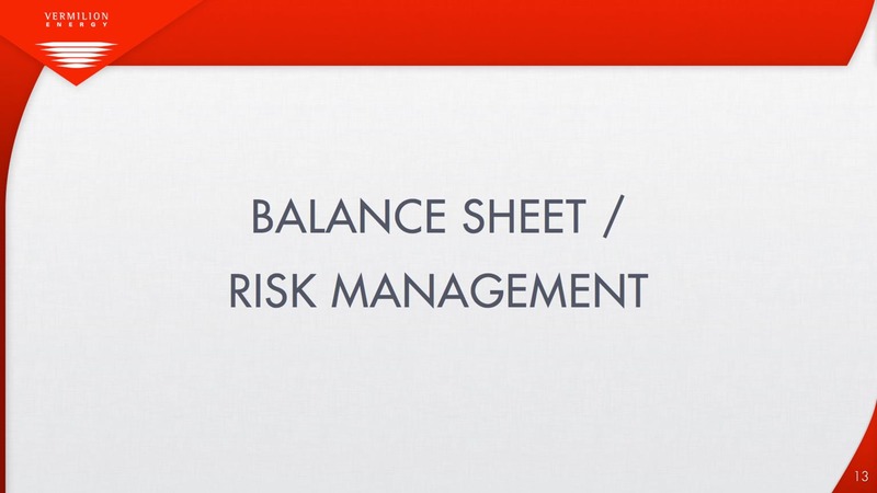 BAML 2014 GLOBAL ENERGY CONFERENCE – Vermilion Energy Inc. – slide 13