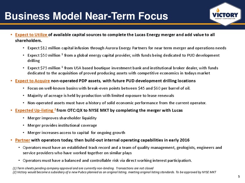IPAA OGIS NEW YORK – Victory Energy Corporation – slide 3