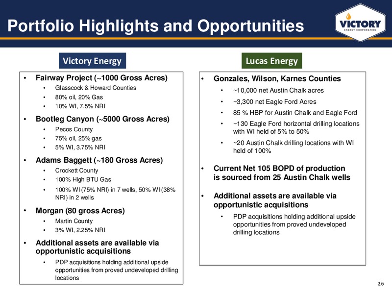 IPAA OGIS NEW YORK – Victory Energy Corporation – slide 23