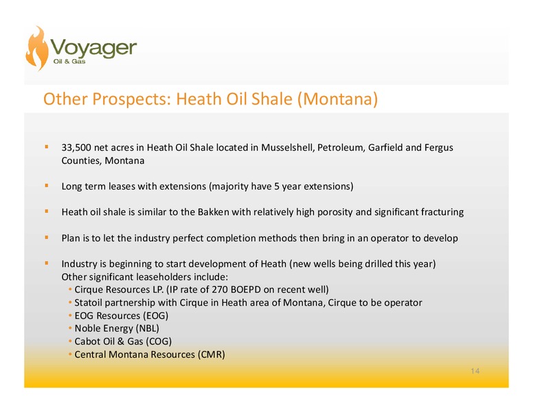 INVESTOR PRESENTATION – Voyager Oil & Gas, Inc. – slide 13
