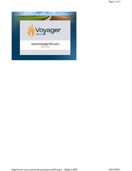 CANACCORD GENUITYS GLOBAL ENERGY CONFERENCE – Voyager Oil & Gas, Inc. – slide 14