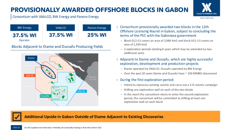 Q4 2021 Presentation – Vaalco Energy Inc. – slide 9