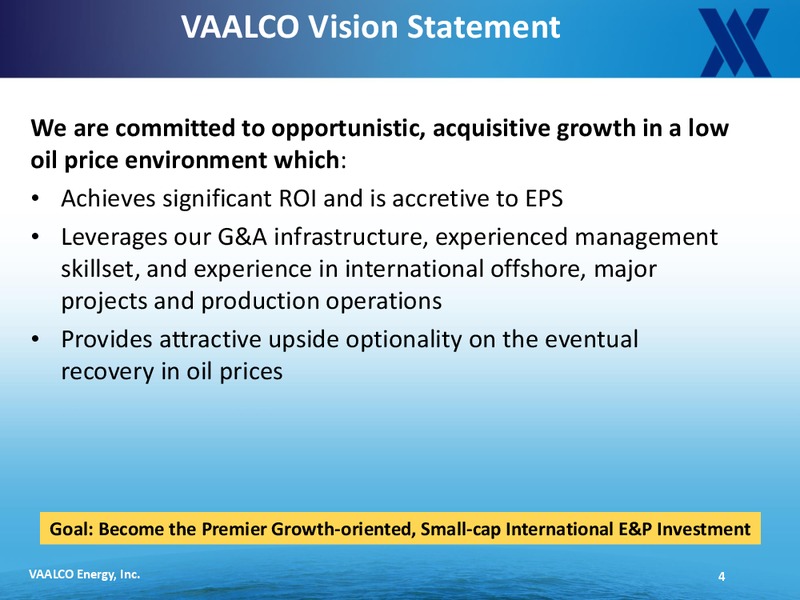 March 2016 Investor Presentation – Vaalco Energy Inc. – slide 3