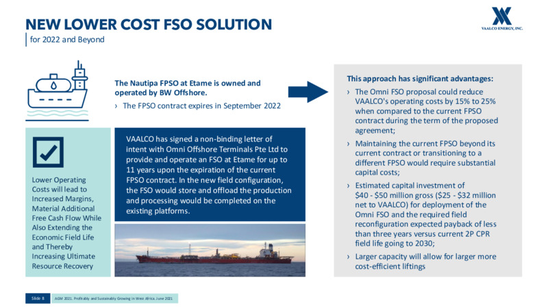 Annual General Meeting 2021 – Vaalco Energy Inc. – slide 7