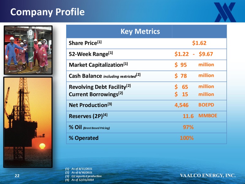 EnerComs The Oil and Gas Conference 2015 – Vaalco Energy Inc. – slide 21