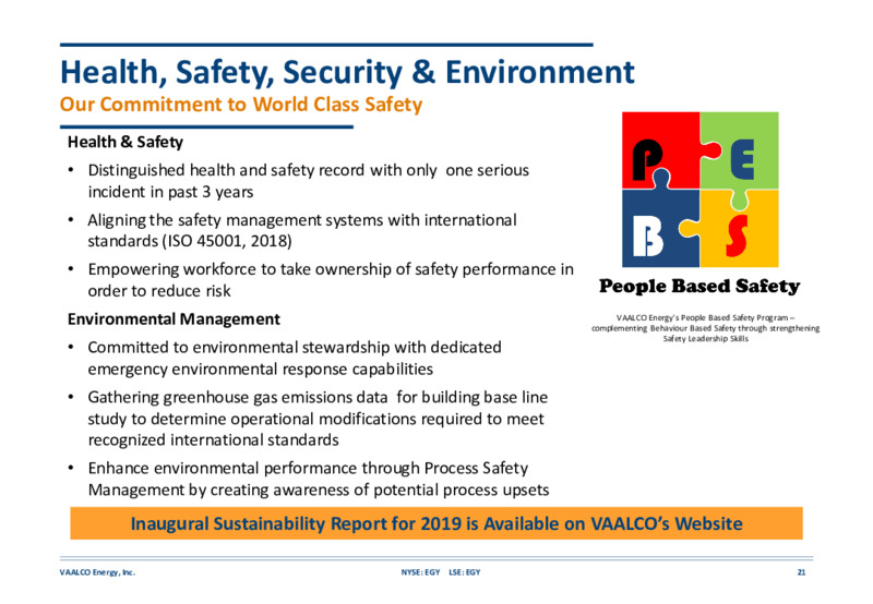 August 2020 Investor Presentation – Vaalco Energy Inc. – slide 20