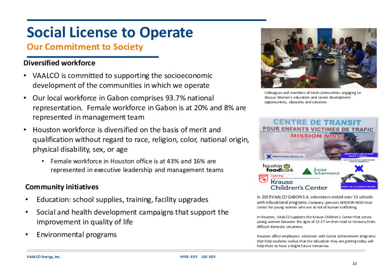 August 2020 Investor Presentation – Vaalco Energy Inc. – slide 21