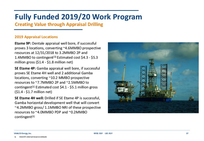 September October 2019 Investor Presentation – Vaalco Energy Inc. – slide 36