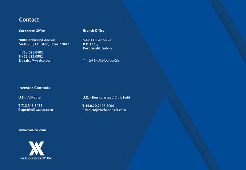 September October 2019 Investor Presentation – Vaalco Energy Inc. – slide 47