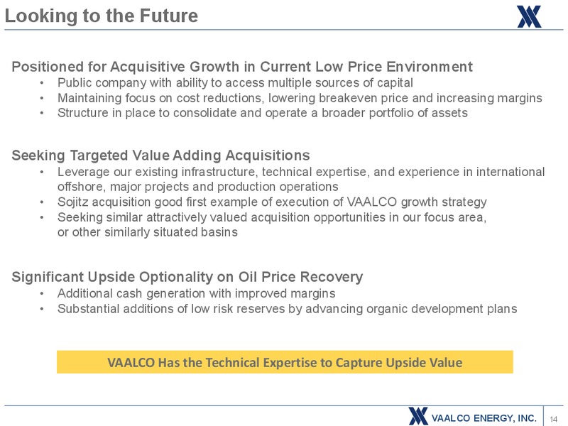 November 2016 Investor Presentation – Vaalco Energy Inc. – slide 13
