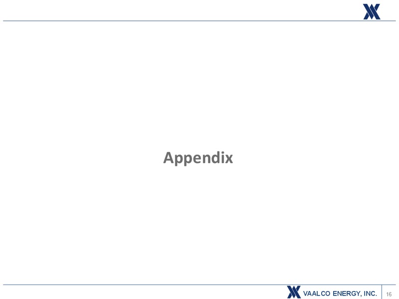 November 2016 Investor Presentation – Vaalco Energy Inc. – slide 15