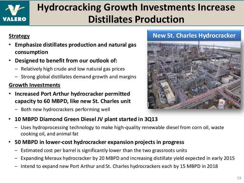 REDIT SUISSE ENERGY SUMMIT – Valero Energy Corporation – slide 18