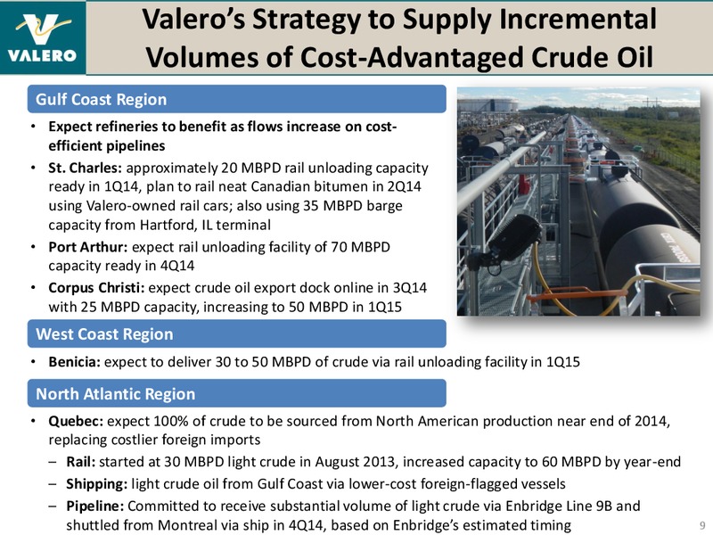 BANK OF AMERICA MERRILL LYNCH 2014 REFINING CONFERENCE – Valero Energy Corporation – slide 8