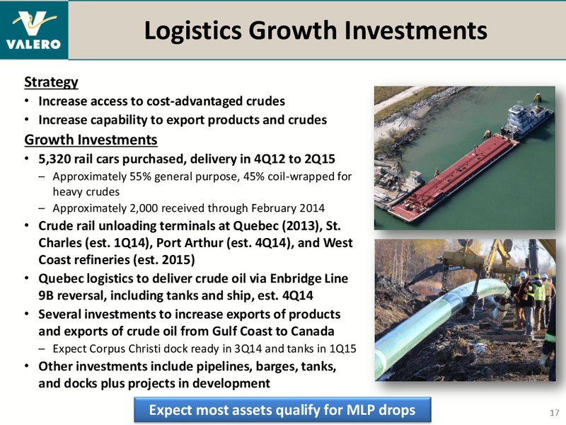 BANK OF AMERICA MERRILL LYNCH 2014 REFINING CONFERENCE – Valero Energy Corporation – slide 16
