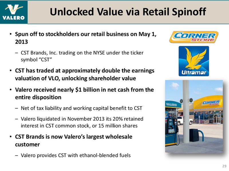 BANK OF AMERICA MERRILL LYNCH 2014 REFINING CONFERENCE – Valero Energy Corporation – slide 28