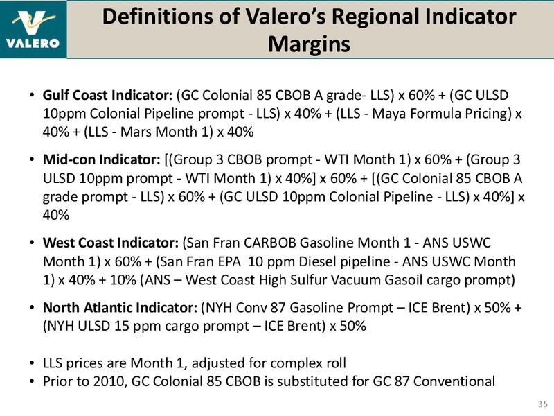 BANK OF AMERICA MERRILL LYNCH 2014 REFINING CONFERENCE – Valero Energy Corporation – slide 34