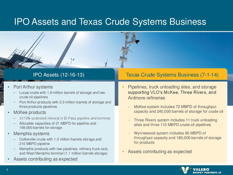 June 2016 Investor Presentation – Valero Energy Partners Lp – slide 6