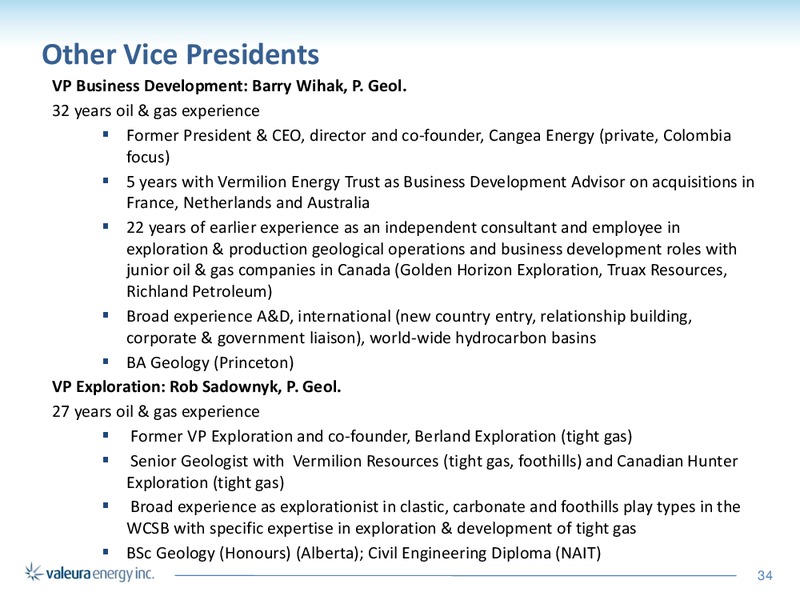 May 2016 Corporate Presentation – Valeura Energy Inc. – slide 30