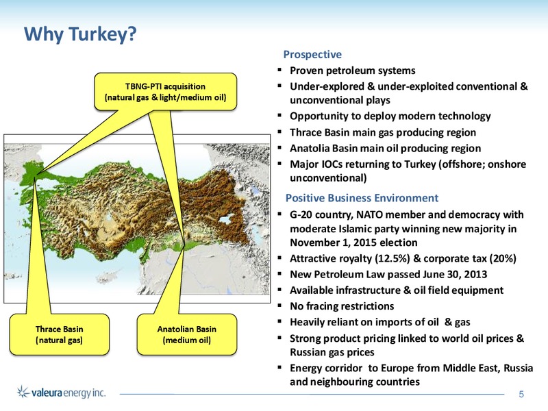 June 2016 Corporate Presentation – Valeura Energy Inc. – slide 5