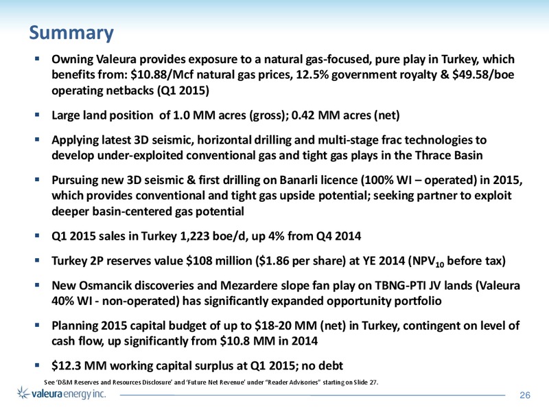 June 2015 Corporate Presentation – Valeura Energy Inc. – slide 24