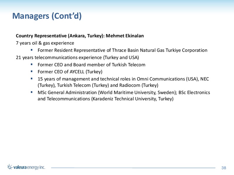 July 2015 Investor Presentation – Valeura Energy Inc. – slide 34