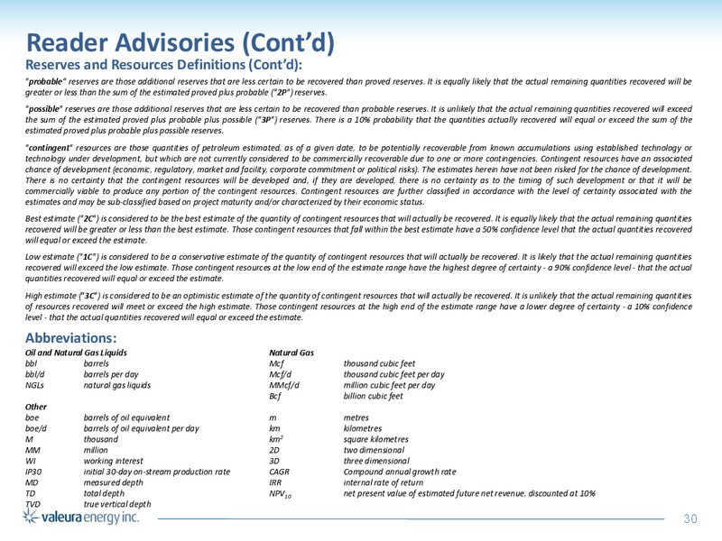 September 2015 Corporate Presentation – Valeura Energy Inc. – slide 30